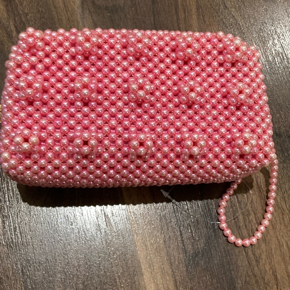 Authentic pink pearl shrimps clutch brand new never used